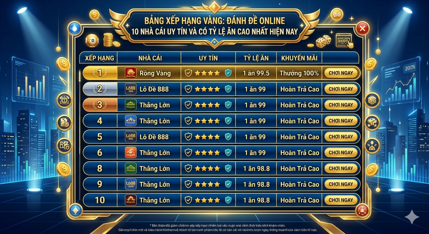 đánh đề online 10 nhà cái